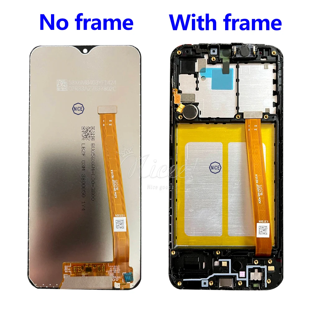 Фото 100% протестированный дисплей для Samsung A20e, ЖК-дисплей с сенсорным экраном для Galaxy SM-A202F SM-A202K, дигитайзер в сборе + рамка, полные детали 5,8 дюйма №3