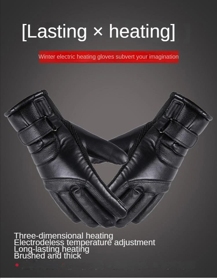 

Перчатки с подогревом PALONE, теплые зимние митенки для езды на мотоцикле, электромобиле, с USB-зарядкой и защитой от ветра