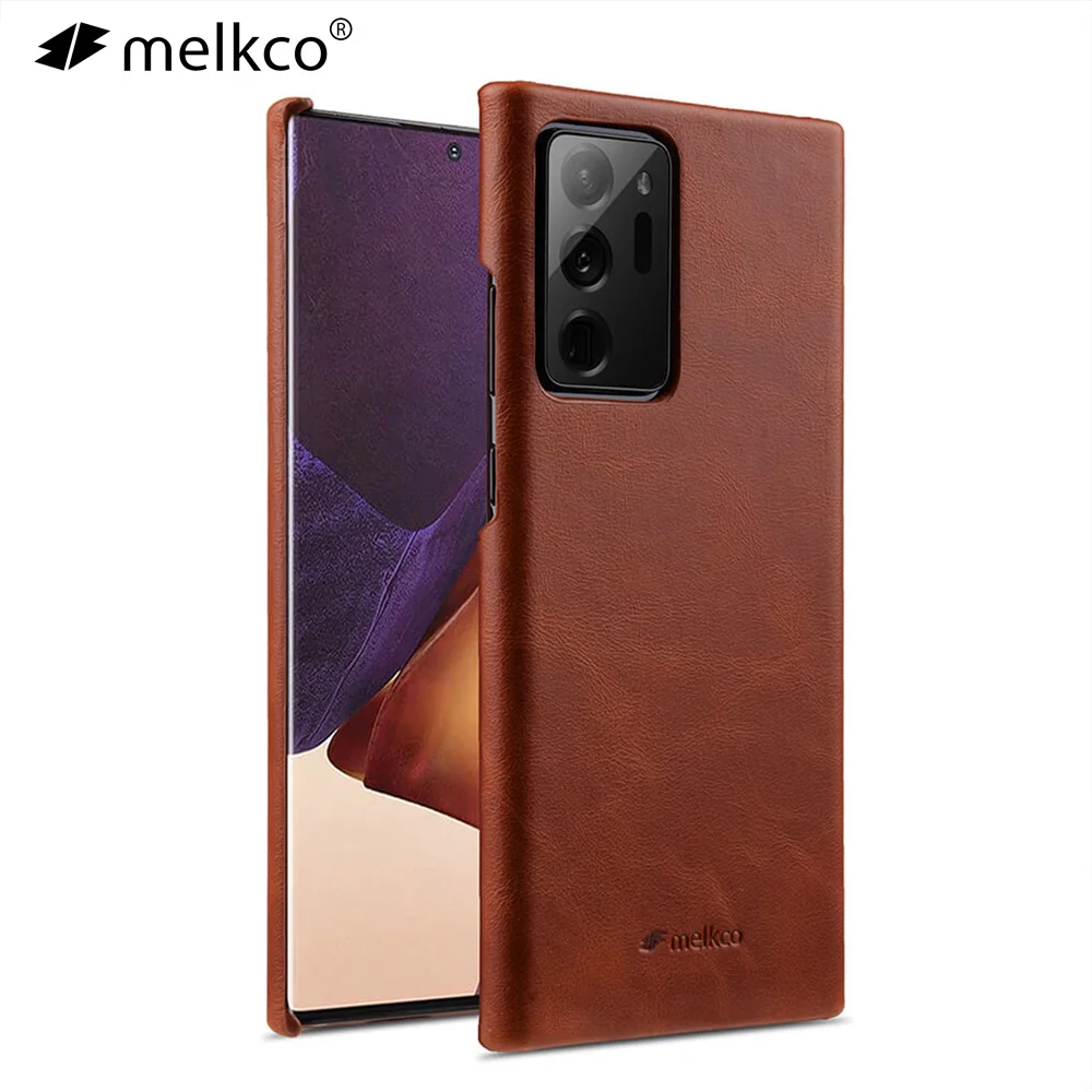 Чехол Melkco из натуральной воловьей кожи для S22 Ultra Note20 10 9
