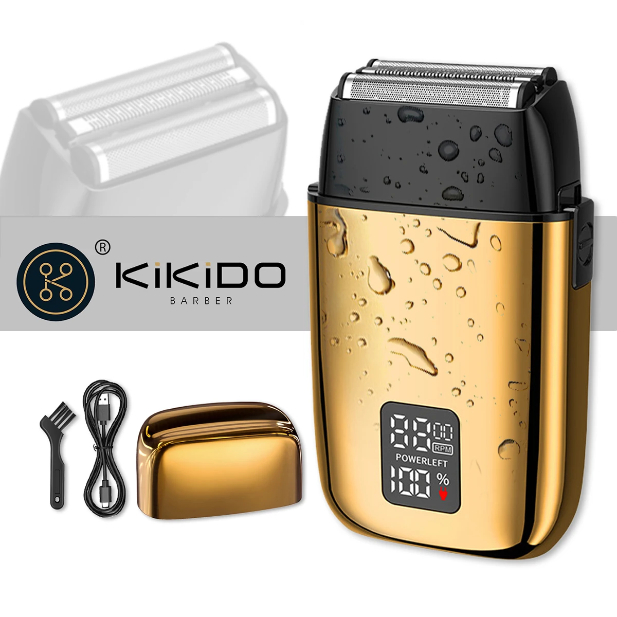 KIKIDO водонепроницаемый триммер для бороды 8500 об/мин профессиональная