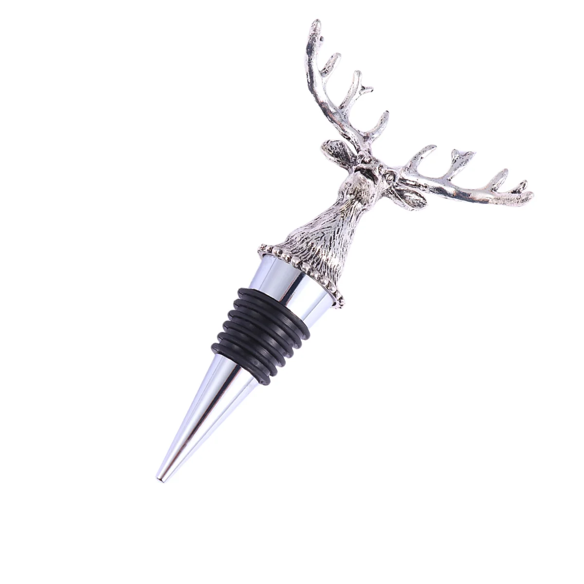 

Stopper Metal Bottle Animal Head Deer Cork Rubber Pourer Stoppers Plugfitting Spout Corks Elk Alloy Reindeer Capschampagne