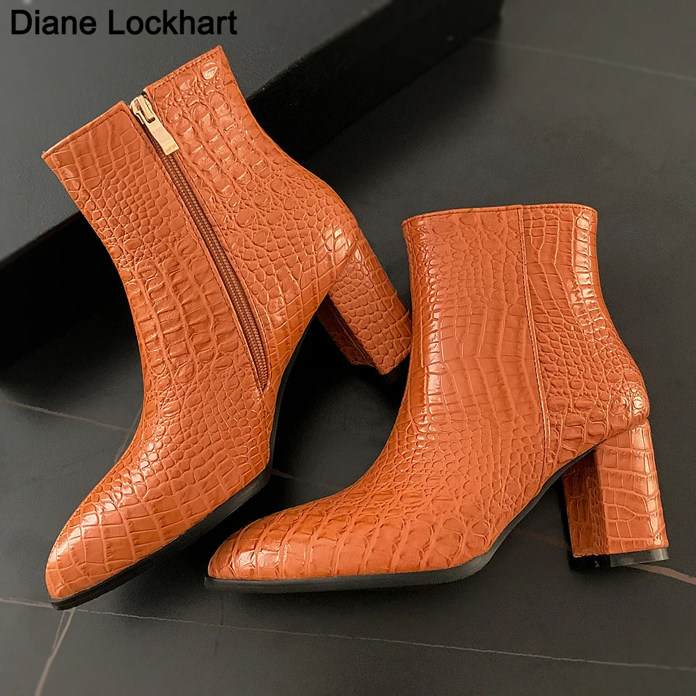 

Dropshipping Chelsea Boots Autumn Women Fashion Square High Heels Zapatos De Mujer White Shoes Short Boots Black Woman Zipper