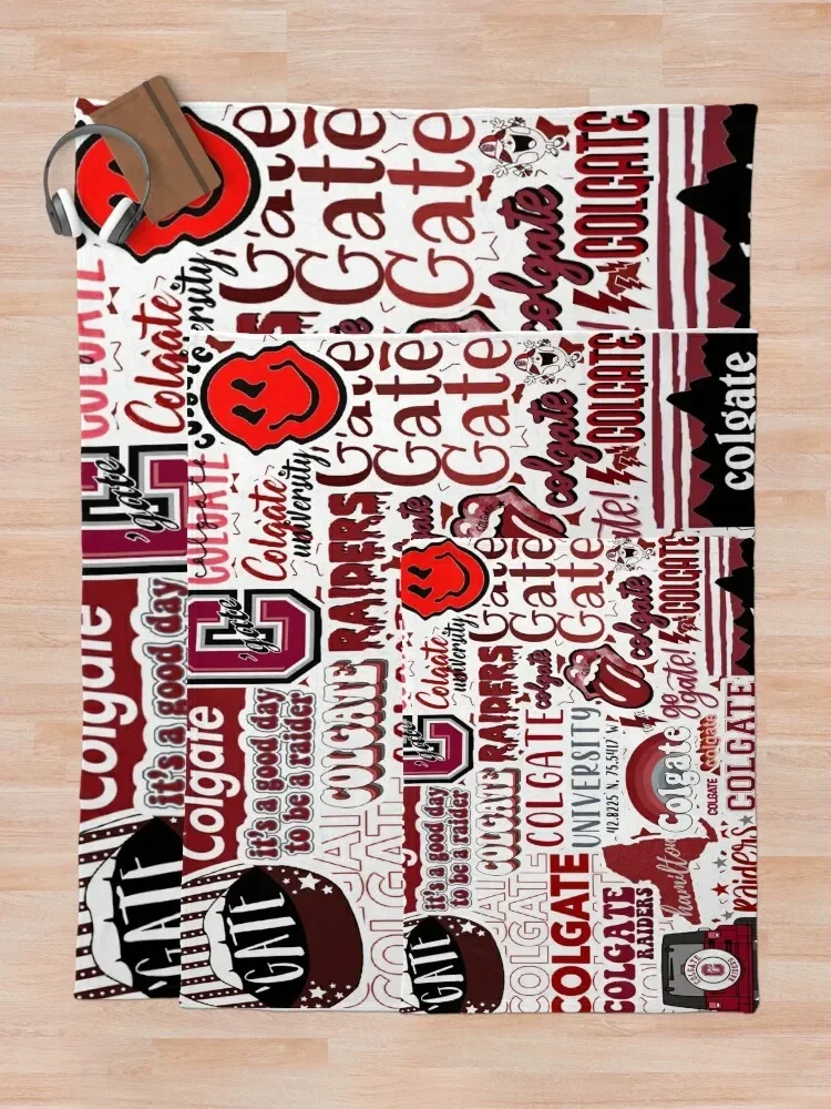 C O L G A T E дизайнерское одеяло с коллажем мягкое тепловое для путешествий