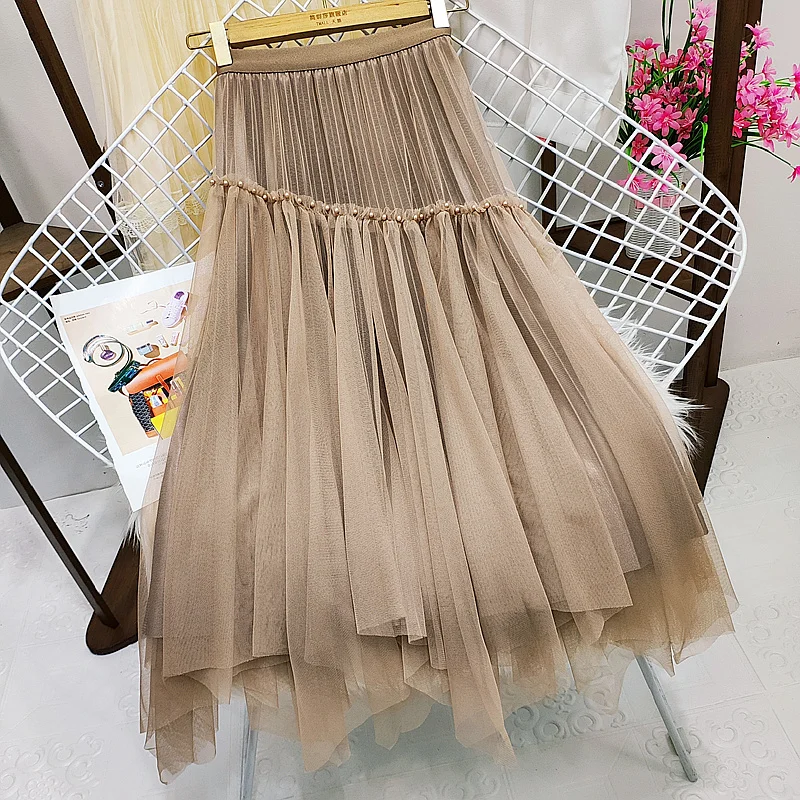 

Korobov 2022 Spring New Women Skirts Vintage Elegant Hit Color Patchwork Faldas Mujer Korean Sweet A-Line Skirt