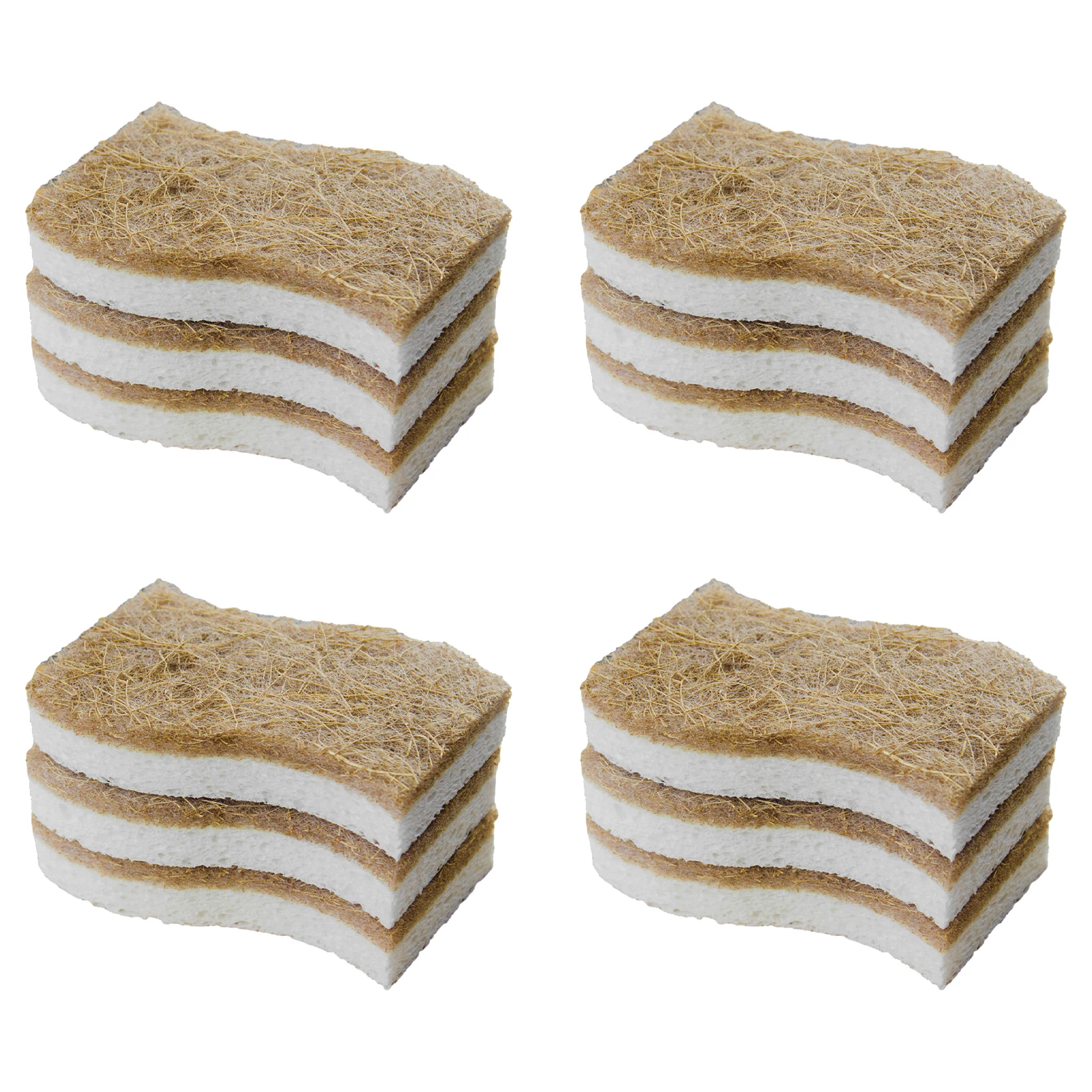 

12 шт., двусторонняя мягкая губка для мытья посуды