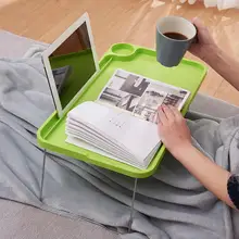 Folding Laptop Table With Non-slip Legs High Stability Strong Load-bearing Portable Collapsible Bed Table With Cup Holder