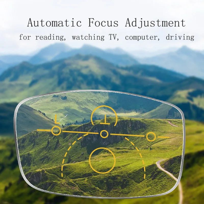 Очки для чтения без оправы мужчин и женщин пресбиопические с бифокальным