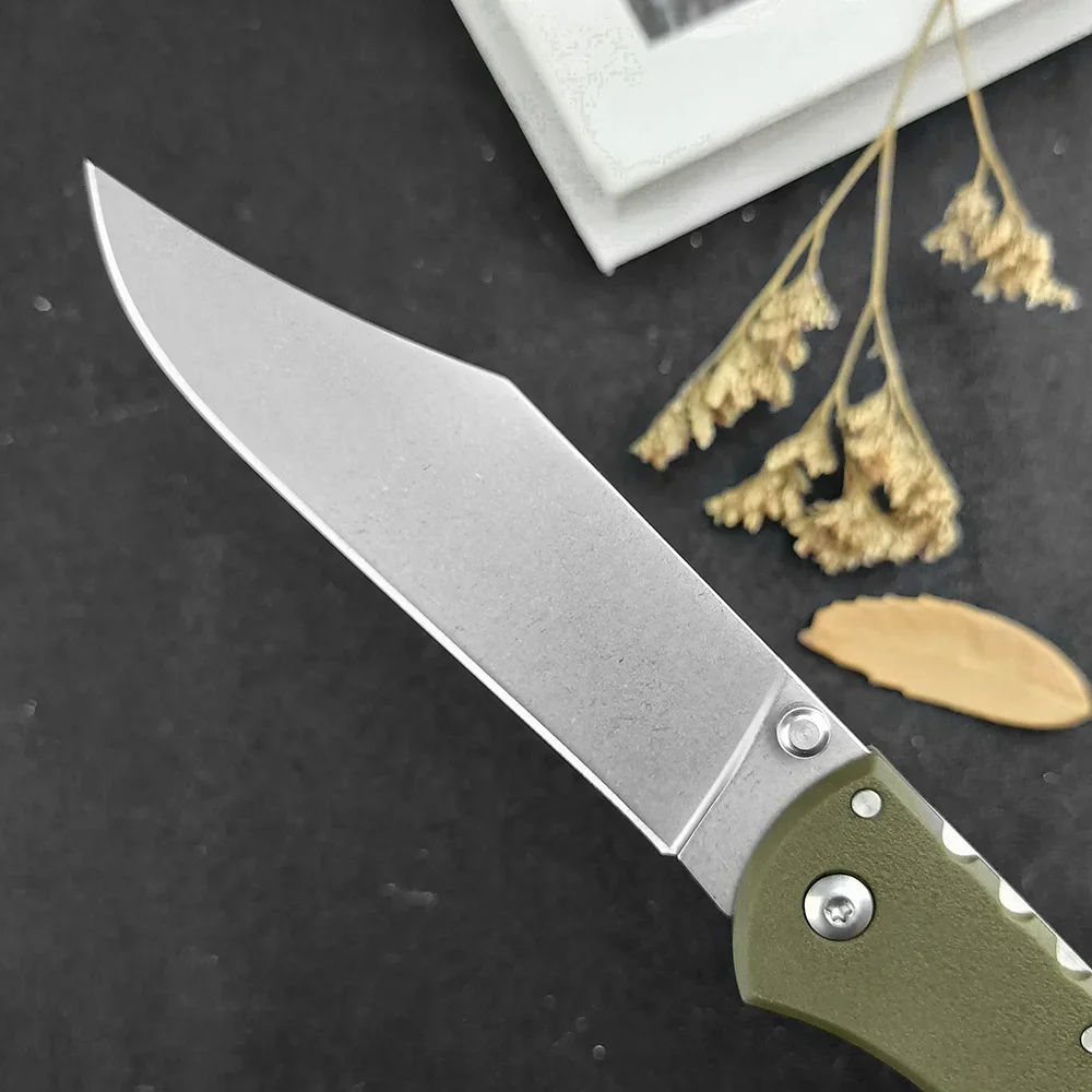 Складной нож из нейлонового волокна с рукояткой искусственной кожи