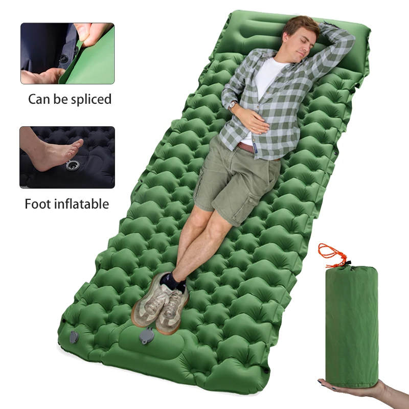 

Кемпинг самонадувающийся матрас расширить спальный коврик сверхлегкий сплайсинг надувная складная кровать путешествия на открытом возду...