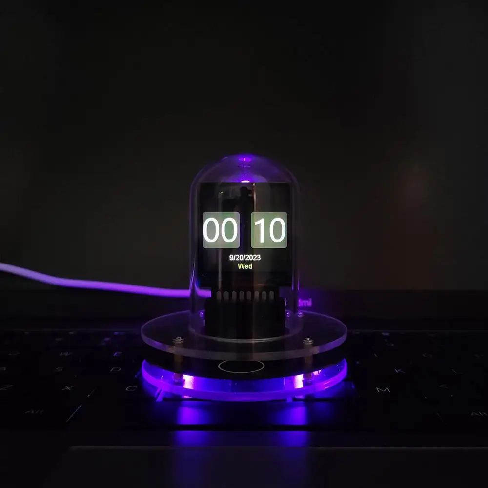 Умные цифровые часы Nixie Tube с поддержкой Wi-Fi и цветом окружающей среды креативное