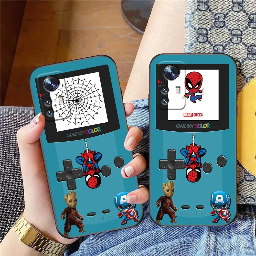 

Game-Boy Marvel Spider Iron Man Cover Phone Case For Xiaomi 11 11X 11T 12 12X Poco F1 X3 M3 F3 GT M4 X4 NFC Pro Lite 5G NE Case
