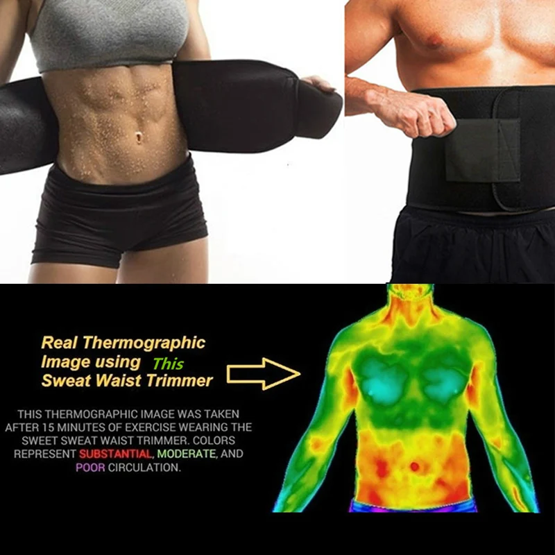 

Women &Men Waist Trainer Belt Tummy Control Waist Cincher Trimmer Sauna Sweat Workout Girdle Slim Belly Band Sport Girdle