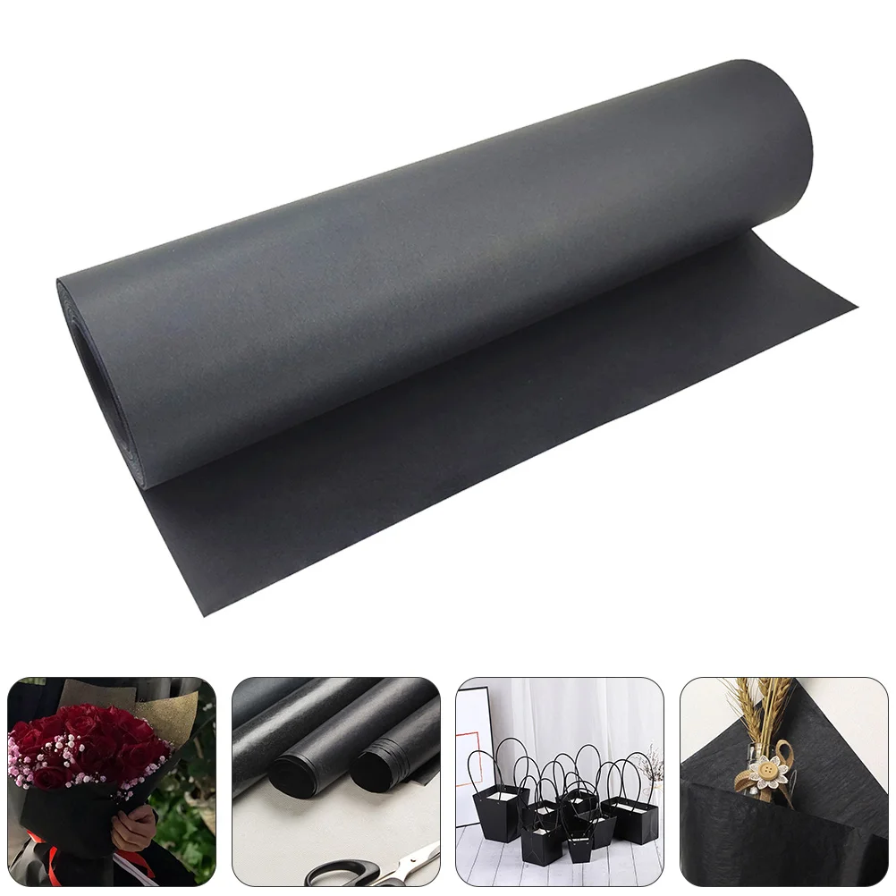 

Black Kraft Paper Roll Floral Decorations Wrapping Decorative Flower Gift Tissue Decorate Wrapper Packing