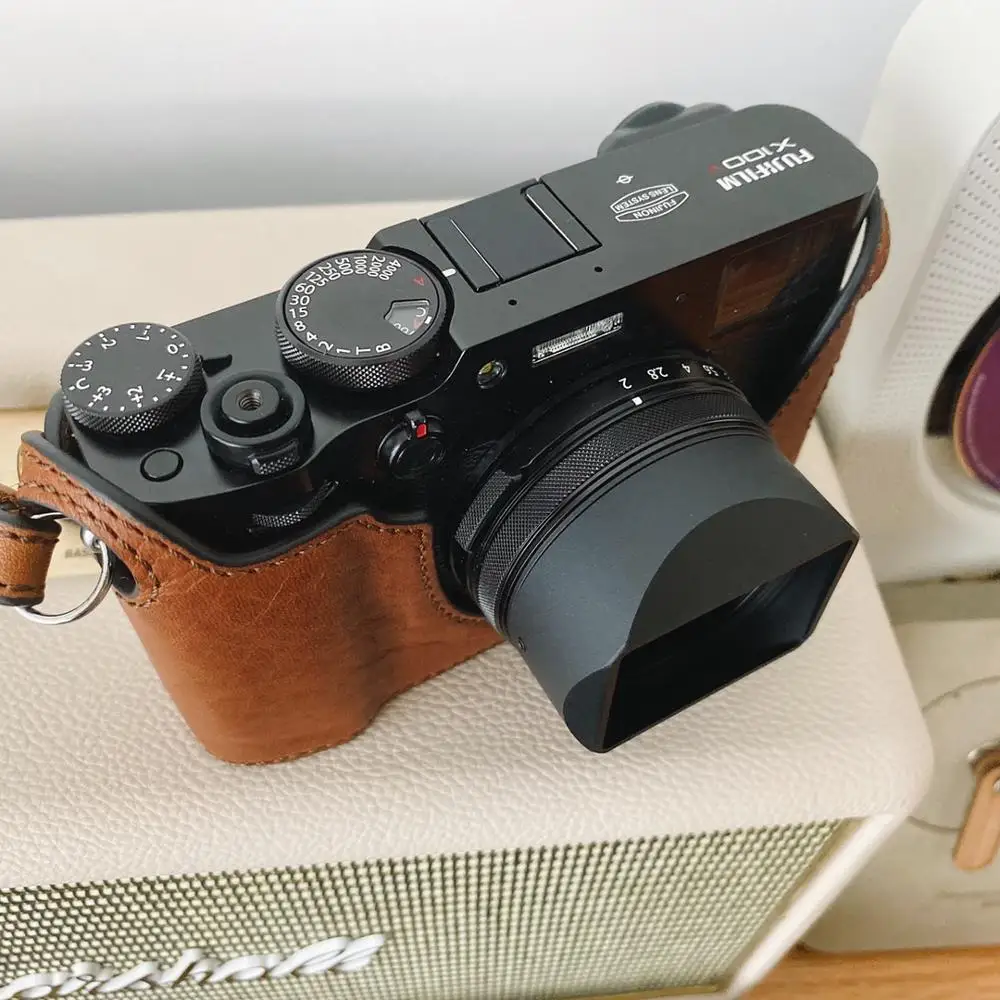 Квадратная Металлическая бленда с переходным кольцом 49 мм для Fujifilm FUJI X100V X100F X100S с крышкой для объектива и бесплатным Hoya UV