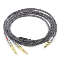 2 53 54 46 5mm male plug 8core 7n occ silver plated earphone cable for meze 99 classics neo noir headset headphone