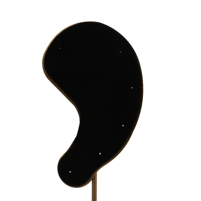Fashion Earring Display Stand Microfiber Earring Holder Ear-Shaped Ear Clip Stud Jewelry Display Organizer Stand