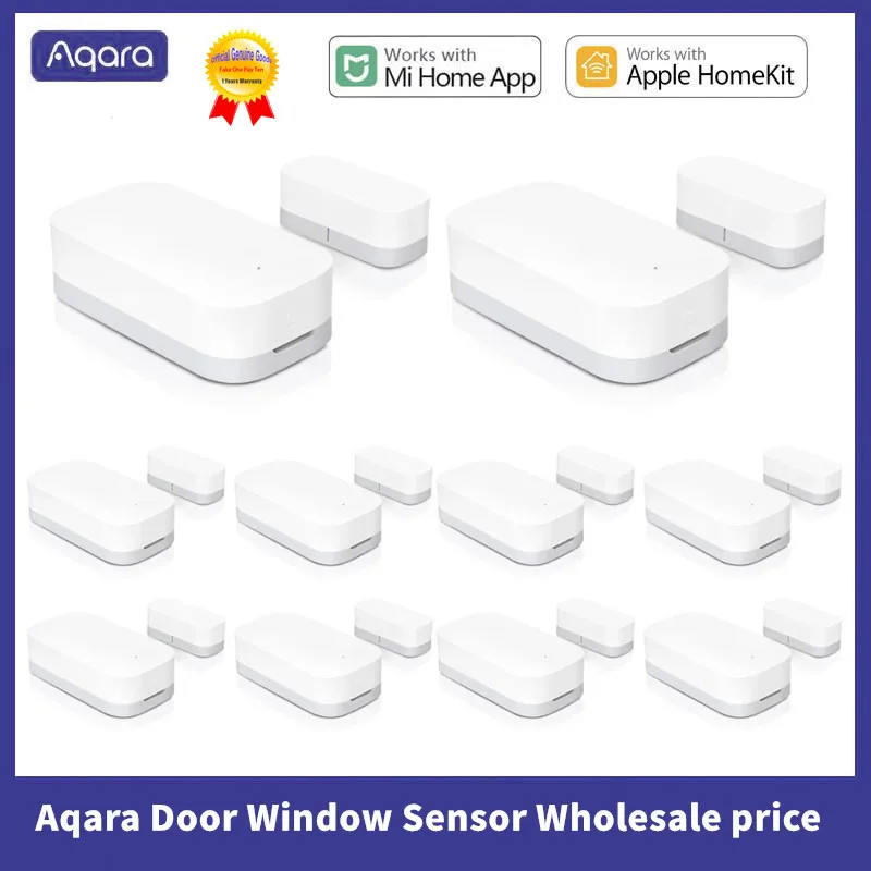 

Датчик открытия окон и дверей Aqara Zigbee, Беспроводной сенсор, работает с приложением HomeKit для Xiaomi Mijia Mi Home