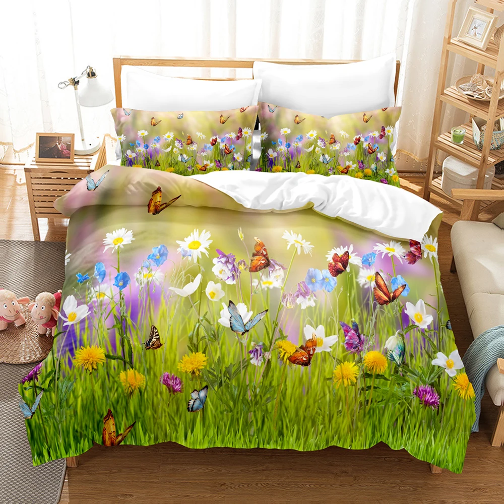 

3D Art Defocus half-conscious scenery abstract Oil PaiDuvet Cover Set With Pillowcase Twin Full Queen King Bedclothes Bed Linen