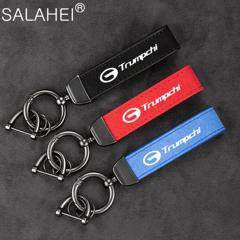 

High-End 4S Gift Car Suede Leather Keychain Metal Key Ring For Trumpchi Gac Gs8 Gs3 Gs4 Plus Coupe Gs5 Super GS7 Ga6 Gm6 Gm8 M8