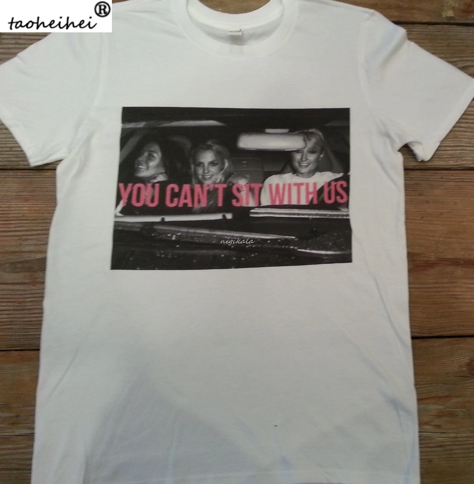 Вы не можете сидеть с футболкой Париж Хилтон Бритни Спирс Линдси лохань S-5XL -