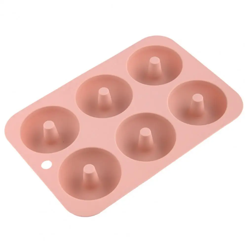 

Силиконовая форма без бисфенола А с 6 отверстиями, 3D силиконовая форма для пончика, кухонные принадлежности
