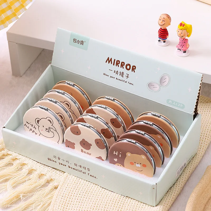 Компактное Карманное цветочное мини-зеркало для макияжа Портативное