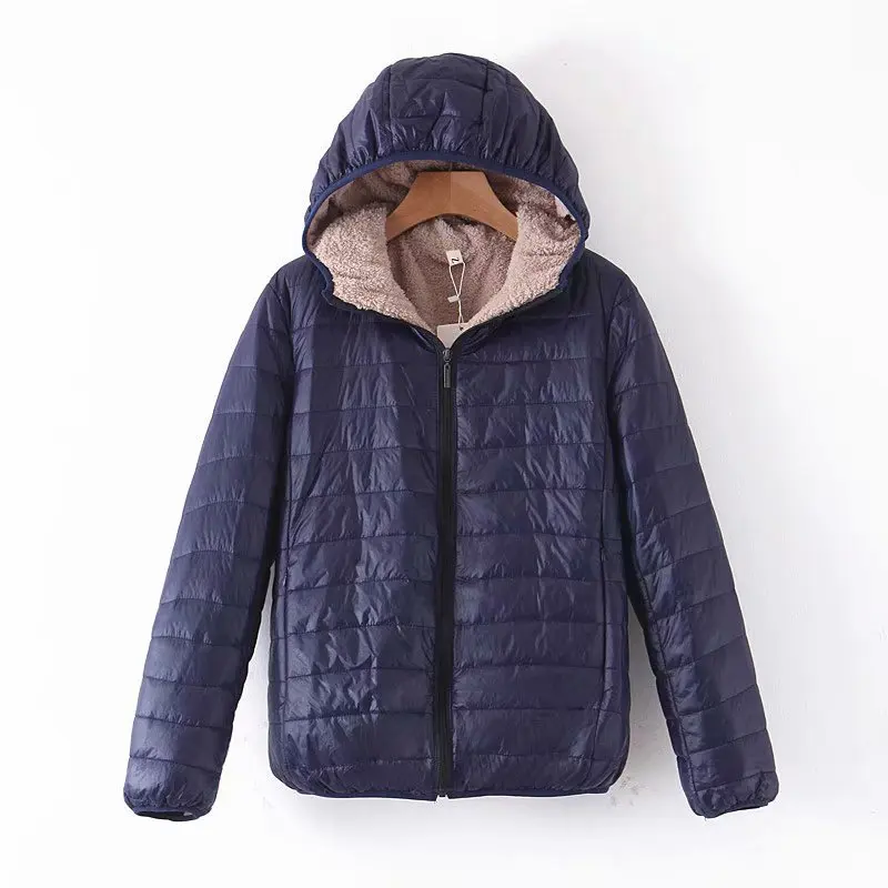 Autumn and winter new cashmere hooded cotton jacket women 2022 cashmere cotton jacket short cotton jacket small coat