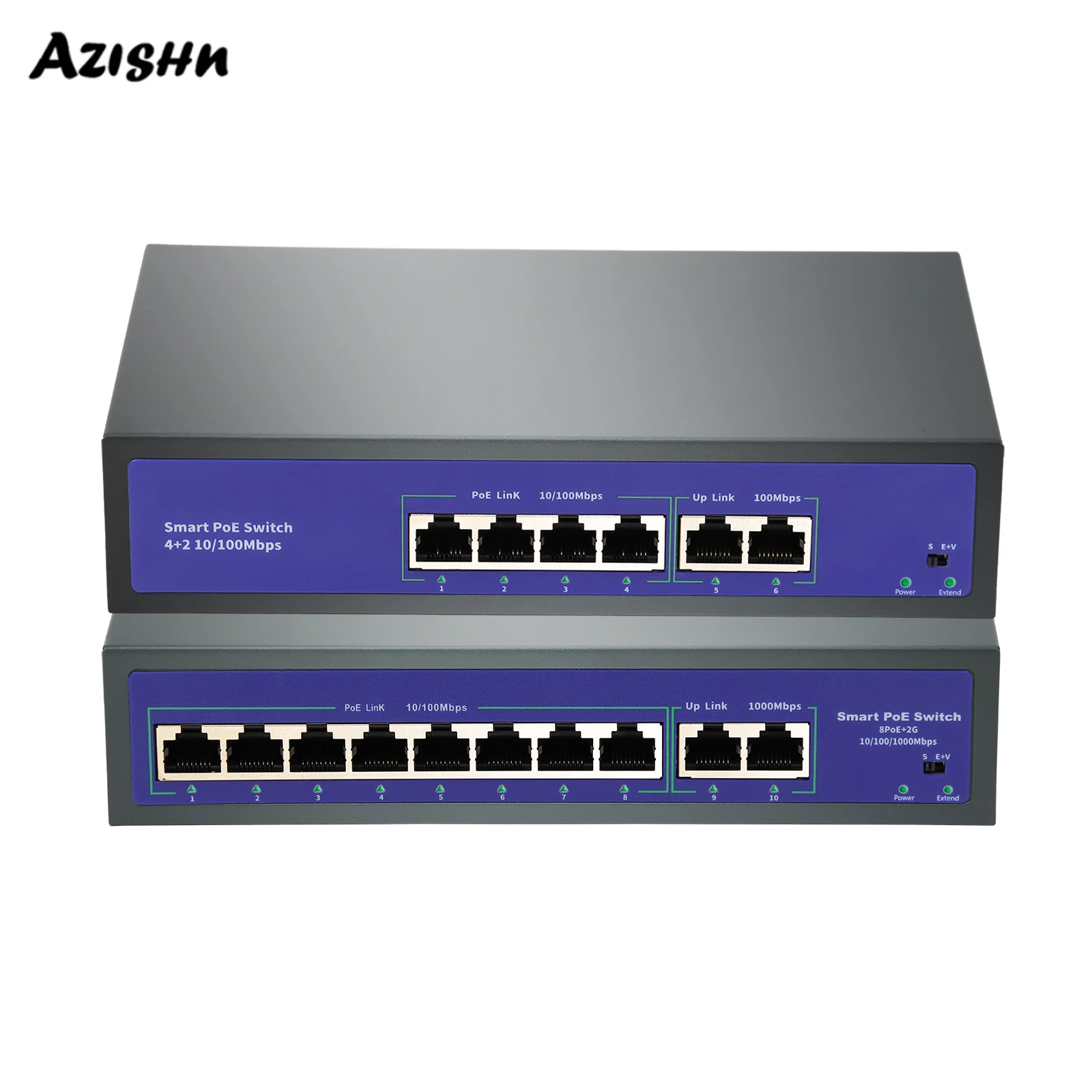 

8 Port 48-52V Network POE Switch with 10/1000Mbps IEEE 802.3 af/at Ethernet IP CCTV Camera Wireless AP Security System