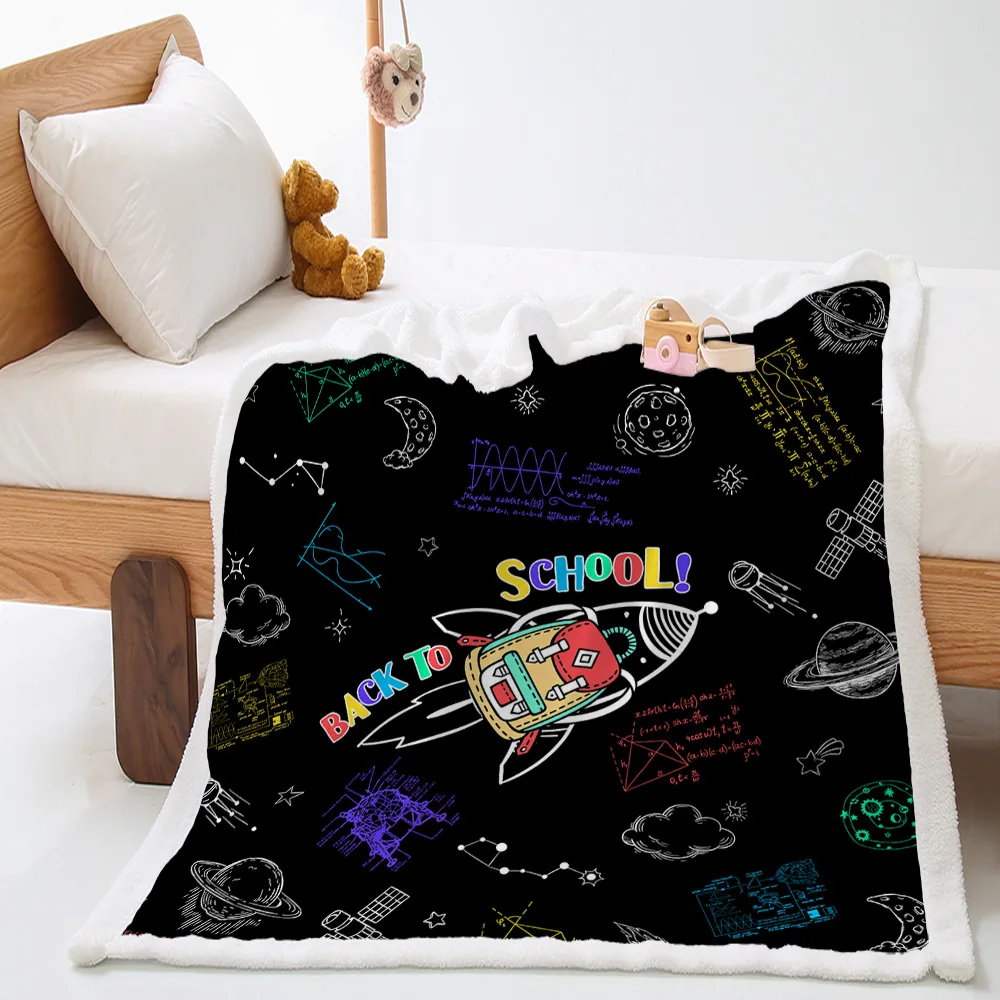 

Мультяшное милое космическое одеяло, астронавт, космическое приключение, планетарный бросок, супермягкое легкое портативное теплое одеяло...