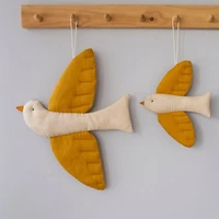 ins nordic pigeon pendant peace dove wall decor for kids room ornaments handmade cotton bird stuffed doll nursery photo props