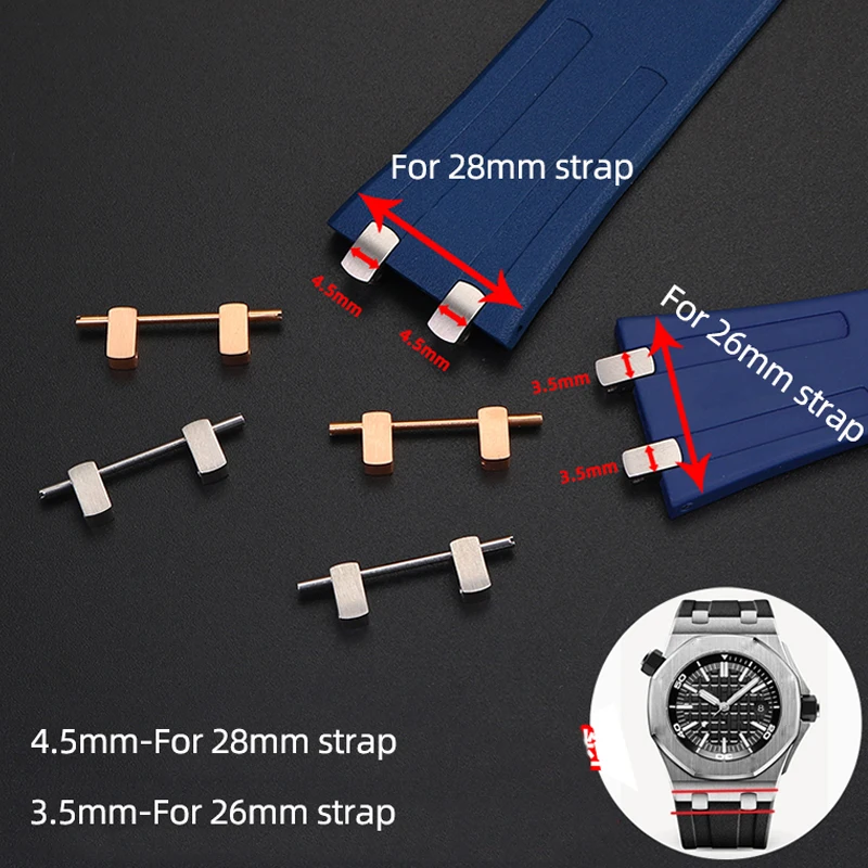 

4 винта с 2 звеньями для ремешка AP royal-oak-для ремешка для часов Audemars и Piguet, аксессуары для часов 3,5 мм и 4,5 мм, концевой переходник