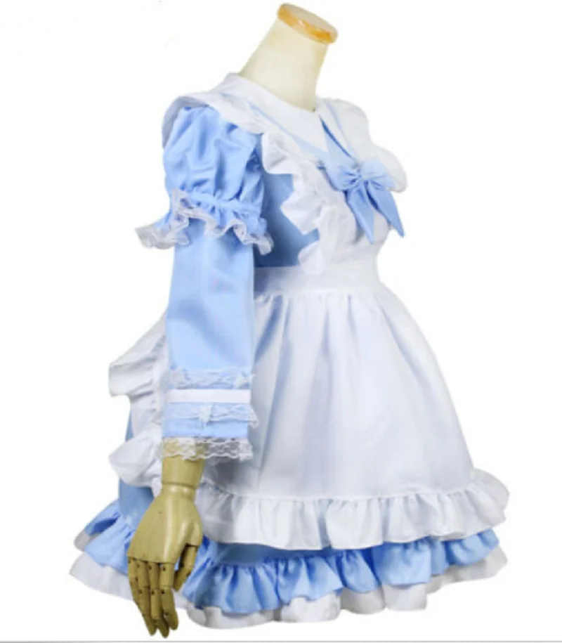 Костюм Сисси униформа небесно-голубого цвета кукольный воротник с лацканами
