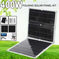 400w 200w solar panel kit complete 18v dc 5v usb 2 output with controller cells charger for battery car rv boat solar systems