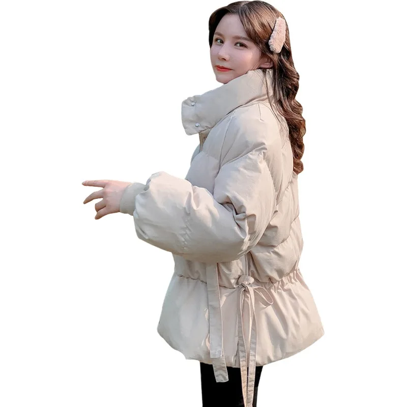 Parkas Women Short Wadded Jacket Stand Collar Loose Cotton Coat Thick Coat Fashion Winter Coat Women