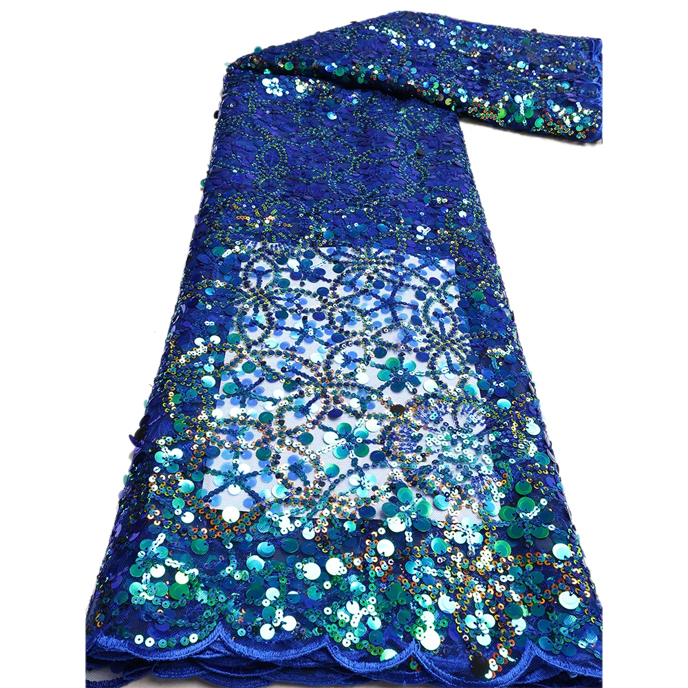 Модная Французская Сетчатая Кружевная Ткань С Блестками Для Женщин Африканский