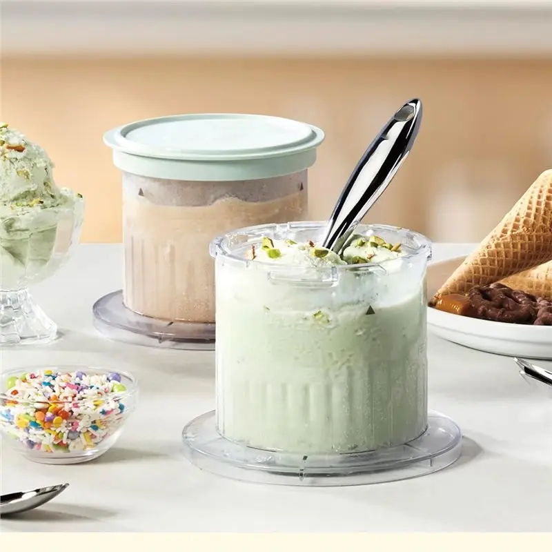 Фото B26B Набор из 2-х стаканов для приготовления мороженого с крышками для Cuisinart Fastfreeze Ice Cream ICE-FD50 для домашнего мороженого №4