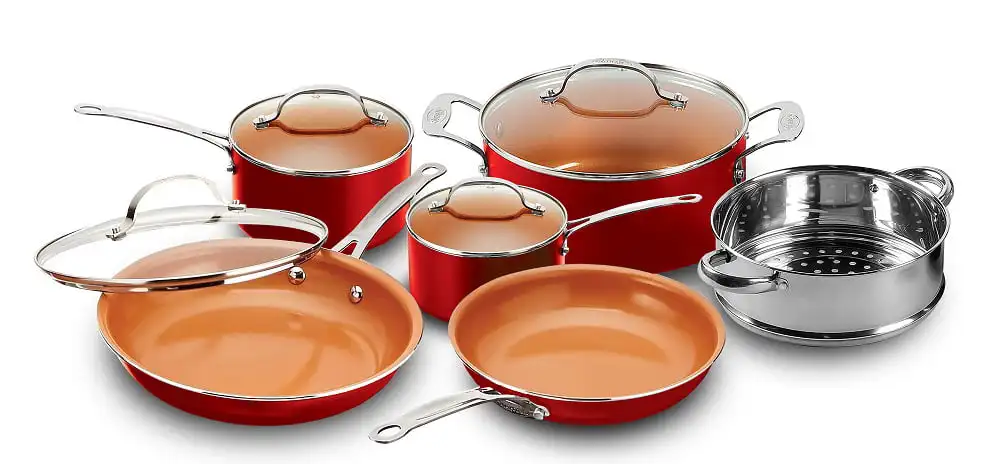 

Pots and Pans Set Nonstick Cookware Set Red