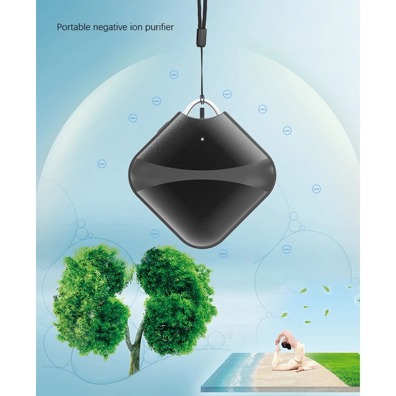 Очиститель воздуха для шеи отрицательные ионы подвесной портативный с защитой