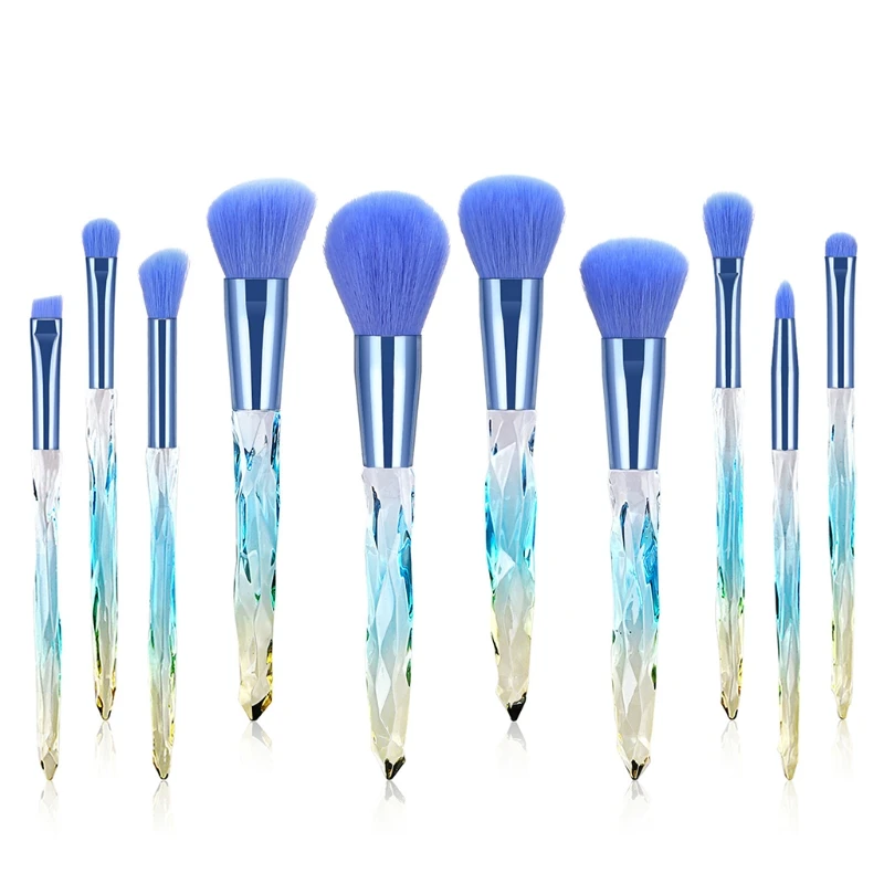 

Candy Crystal Makeup Brushes Set Colorful Lovely Blending Mixing Tool