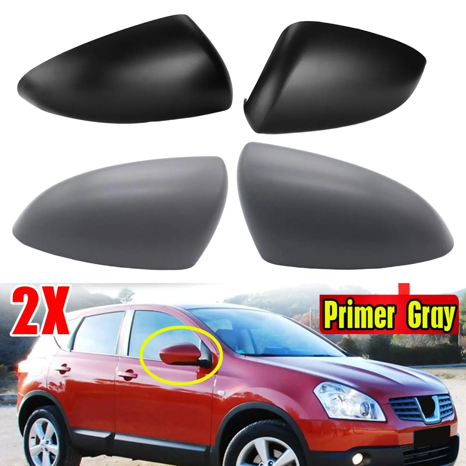 

2 шт., накладки на боковые зеркала автомобиля для Nissan Qashqai 2007-2014