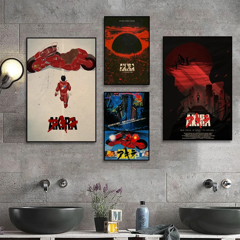 

AKIRA Retro Kraft Paper Poster Decoracion Painting Wall Art Kraft Paper Wall Decor