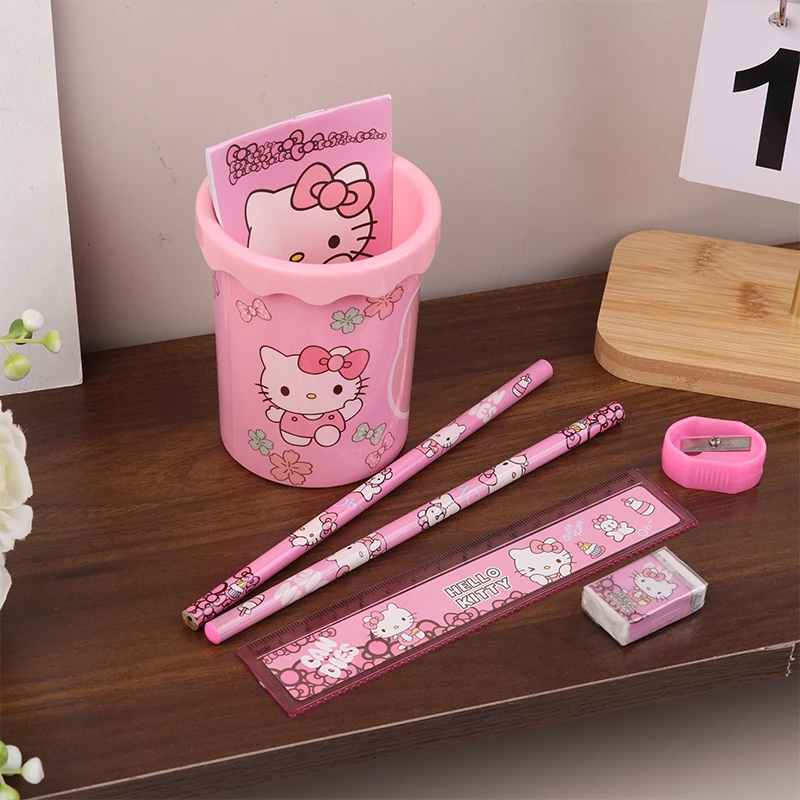 Sanrio Hello Kitty держатель для ручек стационарный набор Kuromi My Melody ластик карандашей