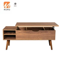 living room multi function modern folding coffee table wooden tea table lift coffee table