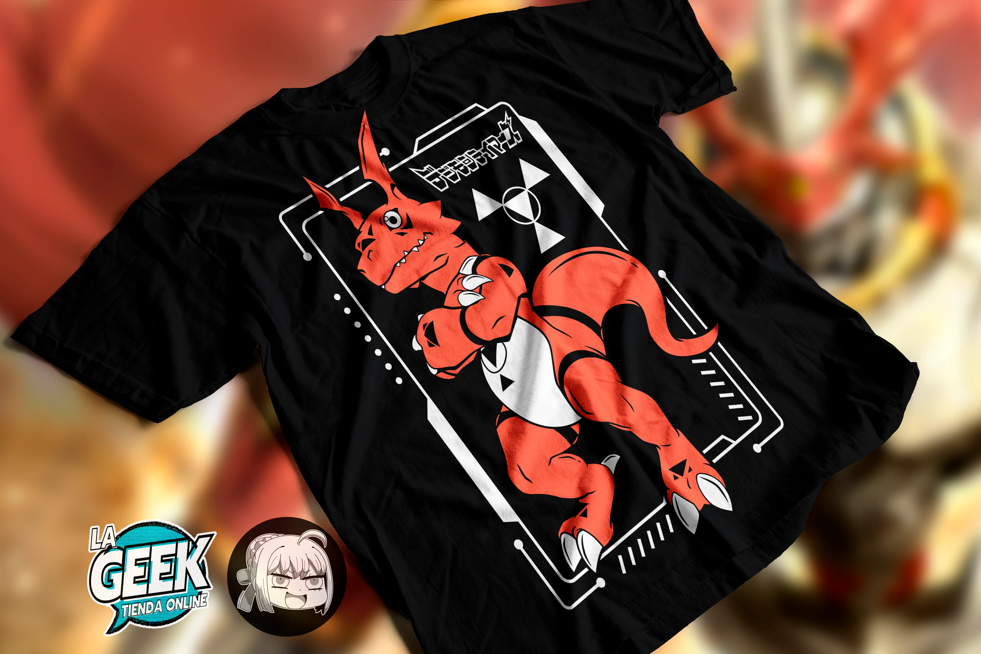 Guilmon – хлопковая рубашка в стиле аниме Digimon Tamers