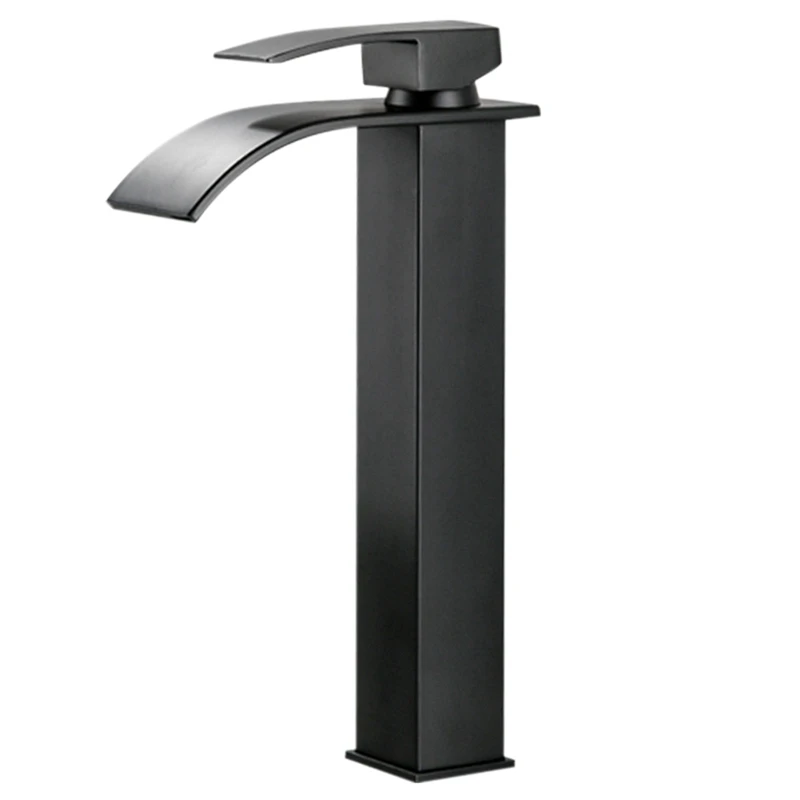 

All Copper Above Counter Basin Wash Basin Wash Basin Faucet Hot And Cold Waterfall Type Toilet Faucet Black