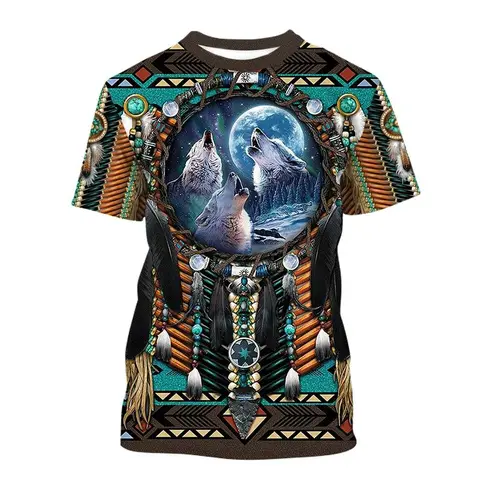 Мужская футболка Chief Wolf Totem из полиэстера