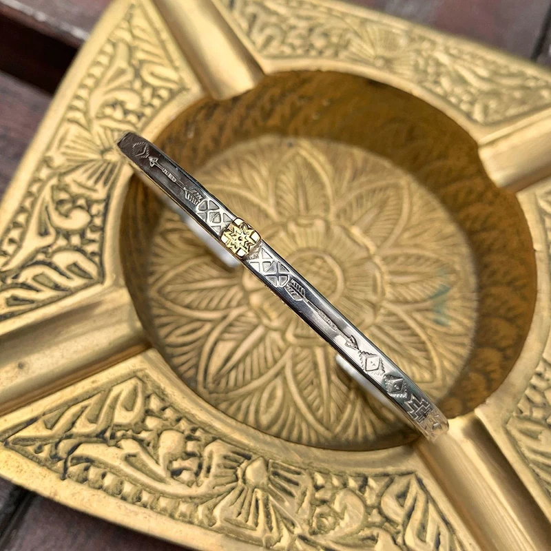 

New Retro Handmade Fine Bracelet Men And Women Wear Opening Adjustment Trend Fashion Bracelet Jewelry Accessories
