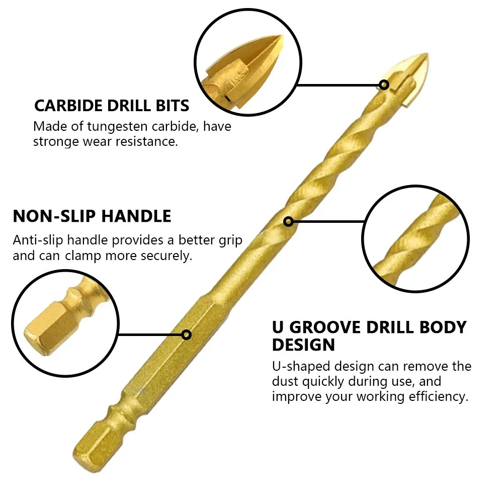Сверло для плитки CMCP треугольное устройство открывания отверстий с Оловянным