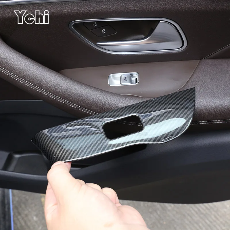 

For Mercedes Benz GLE GLS W167 X167 2020-2022 ABS Car Door Glass Lift Switch Frame Decorative Stickers Car Accessories