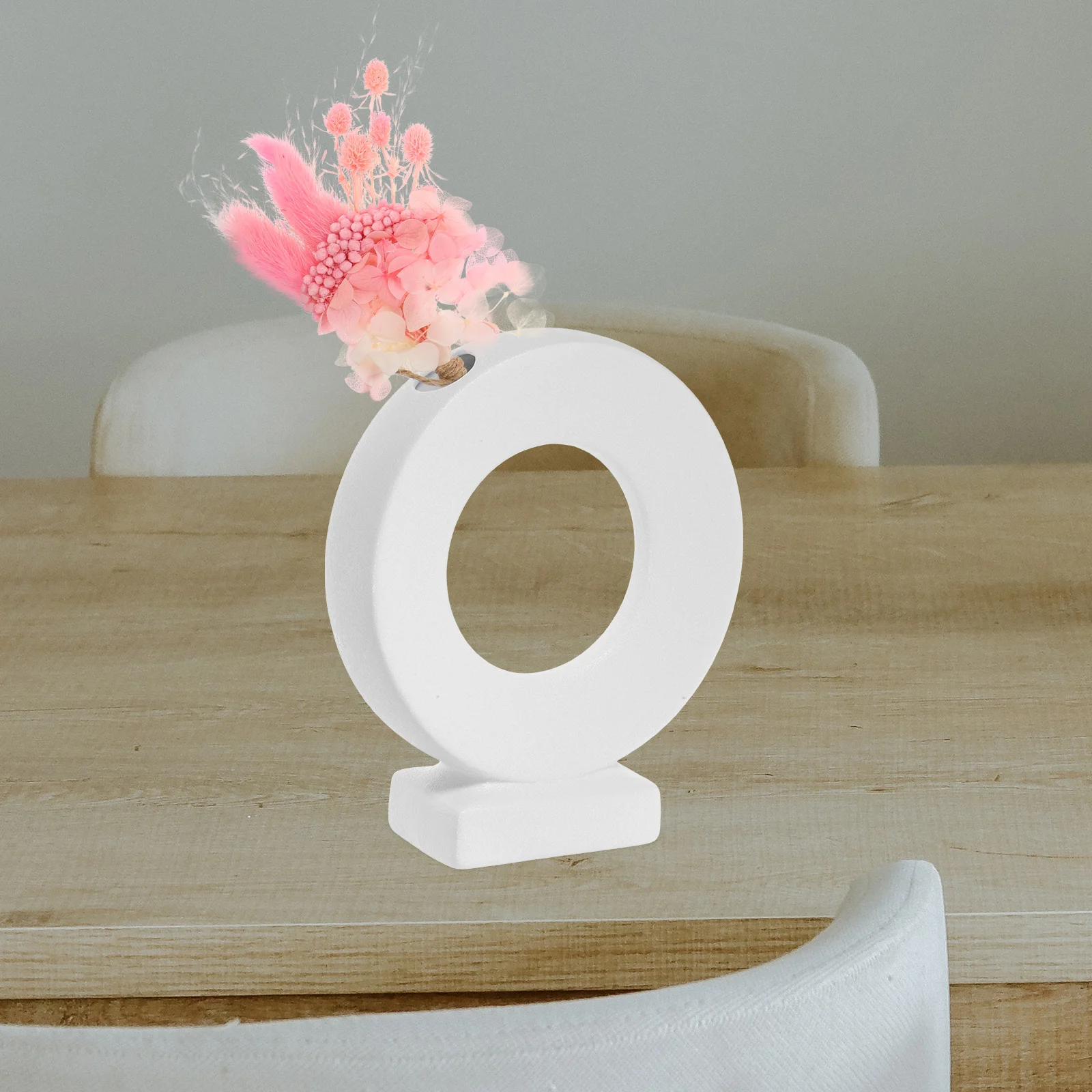 

Novelty Ceramic Vase Circle Flower Vase Floral Arrangement Home Decoration